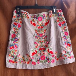 Embroidered Boutique Mini Skirt